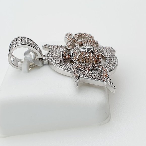 "925 Sterling Silver Plated CZ Pendant, EVBRS337 - Picture 8 of 9